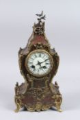A GOOD FRENCH BOULLE CLOCK. 14ins high.
