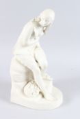 A GOOD MINTON JOHN BELL PARIAN WARE FIGURE OF DOROTHEA. 14ins high.