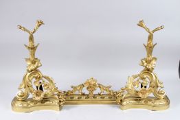 A GOOD LOUIS XVITH ORNATE FENDER with acanthus scrolls. 2ft 6ins long.