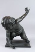 JOSEF JOSEPHE 1921 (1876 - 1952) GERMAN. A LARGE BRONZE YOUNG CHILD. 22ins high.