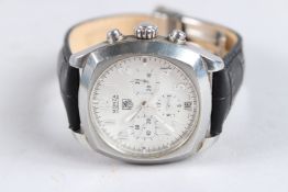A MONZA CALIBRE 36 RARE TAG HEUER WRISTWATCH with leather strap.