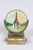 AN EIFFEL TOWER AND ARC DE TRIOMPHE DESK CALENDAR.