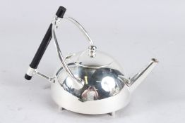 A CHRISTOPHER DRESSER DESIGN CIRCULAR TEAPOT.