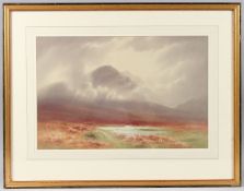 CHARLES EDWARD BRITTAN (1870-1949) 'Glen Sligachan, Isle of Skye' Moorland view, watercolour,
