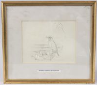ARCHIBALD THORBURN (1860-1935) study of birds, pencil sketch, 16 x 20cm