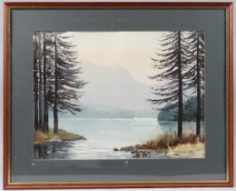 EDWIN GRIEG HALL (1929-2017) Lake District view watercolour signed, 36.5 x 49.5cm
