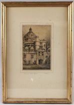 FEATHERSTONE ROBSON (1818-1936) View of Brasenose College, Oxford, etching, annotated mount, 22 x