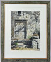 20TH CENTURY SCHOOL View of sunlight against a doorway, watercolour, unsigned, 50cm x 37.5cm