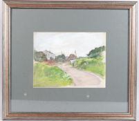 GEORGE WEISSBORT (1928-2013) The Road House. Signed. Pastel. 9