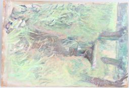 GEORGE WEISSBORT (1928-2013) Abstract. Oil on board, unframed. 19