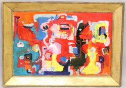 CONTINENTAL SCHOOL, Possibly German. (20TH CENTURY) Abstract composition, oil on canvas, 66.5 x