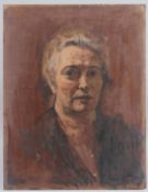 GEORGE WEISSBORT (1928 - 2013) PORTRAIT, head and shoulders of a lady. Panel. 22