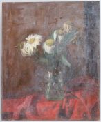 GEORGE WEISSBORT (1928-2013) Still Life, Daisies. Oil on board, unframed. 22