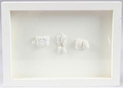 SIR EDUARDO PAOLOZZI KBE, RA, HRSA, (SCOTTISH 1924-2005) Three torso relief, plaster cast, in glazed