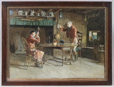 CECIL ALDIN (1870-1935) Toasting Huntsmen, colour print, 39 x 54cm