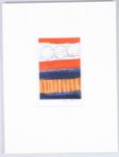 RAY BARRY (1931-2022) Untitled abstract, acrylic on card, signed on the mount, unframed, 11.5cm x