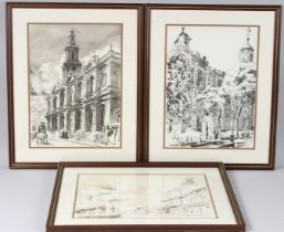 GEOFFREY SCOWCROFT FLETCHER (1923-2004) Three views across London. The Tower, Barnes and St Mary