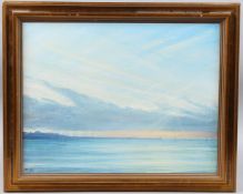 DEREK HARE FRSA (b.1945) Harbour Entrance 'Hafeneinfahrt' oil on canvas, signed and dated 1987,