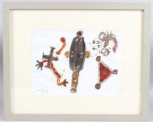 ALAN DAVIE (1920-2014) 'Untitled OG 4320 2013' oil on paper, signed and dated 2013, Gimpel Fils