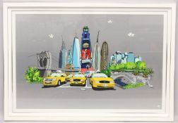 DYLAN IZAAK (b.1971) 'New York Compilation' acrylic on aluminium, signed with initials, 94 x 144cm