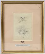ARCHIBALD THORBURN (1860-1935) pencil sketch of Coal Tits, initialled and dated in pencil, 1921,