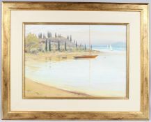 ARTHUR VICTOR COVERLEY-PRICE 'San Vigilio, Lake Garda' Italy, watercolour, signed, 37 x 52cm