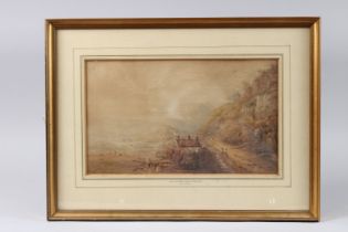 DR. GOULD (19TH CENTURY) 'View between Harlech and Tremadoc' watercolour, inscribed on the mount, 22