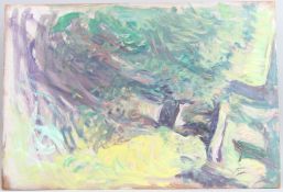 GEORGE WEISSBORT (1928-2013) Abstract. Oil on board, unframed. 19