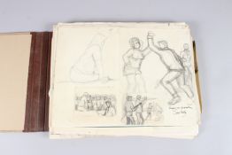 ENGLISH SCHOOL (CIRCA 1960'S) quantity of studies and sketches, various media, some inscribed and