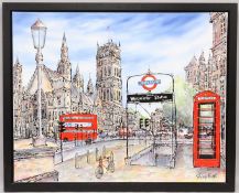 PHILIP BISSELL (b.1952) 'London Westminster' oil on canvas, signed, inscribed verso. purchased at
