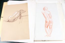 ENGLISH SCHOOL (CIRCA 1970) Portfolio of approximately 180 life class studies, mostly female