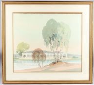 ARTHUR SHELDON PHILIPS (1914-2001) Landscape with trees and arcade, watercolour, signed, 51 x 58.
