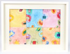 GARY WRAGG (b.1946) 'Composition #77 June 1969' watercolour, signed and dated verso, Alan Wheatley