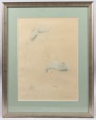 JOSEPHINE GARDNER (b.1938) 'Olivia and Leander' pencil and mixed media, signed and dated '75 in