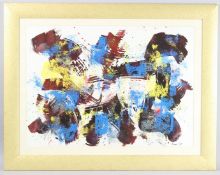 WILLIAM GEAR RA FRSA FBSA (1915-1997) 'Pastoral 1958' gouache on paper, signed and dated '58, 52 x