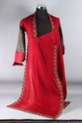 A RARE 19TH CENTURY OTTOMAN BALKANS METAL THREAD EMBROIDERED COAT.