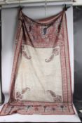 A FINE AND LARGE 19TH CENTURY INDIAN CHINTZ KALAMKARI TEXTILE PANEL in the Kashmiri shawl style. 4ft