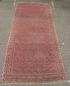 A VERY LARGE CIRCA 1900 PERSIAN CARPET, possibly Qashqai It Khamseh. 18ft 6in x 8ft 8in