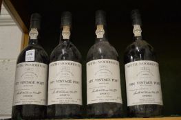 Smith Woodhouse, vintage port 1977, three bottles, 1985 one bottle.