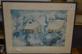 Paul Panton, Strawberry Farm, limited edition colour print, signed together with another print.