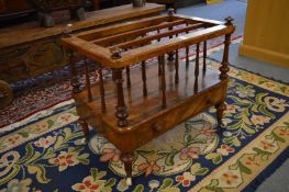 A very good figured walnut Canterbury.