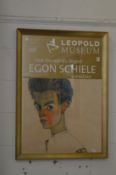 Leopold Museum, Egon Schiele, collection poster, framed and glazed.