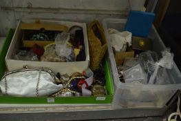 A large quantity of bijouterie and coins.