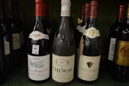 Ten bottles various red wine.