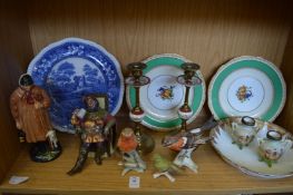 Doulton figures and other decorative items.