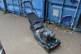 A Hayter Harrier 41 petrol rotary lawn mower.