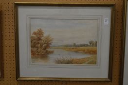 James Archibald Morris, on the Avon near Wyre, watercolour.