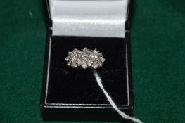 A very good 18ct white gold and diamond cluster ring.