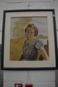 C L Hoffman, portrait of a woman, oil on canvas, signed and dated '39.
