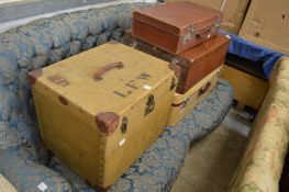 Trunks and suitcases.